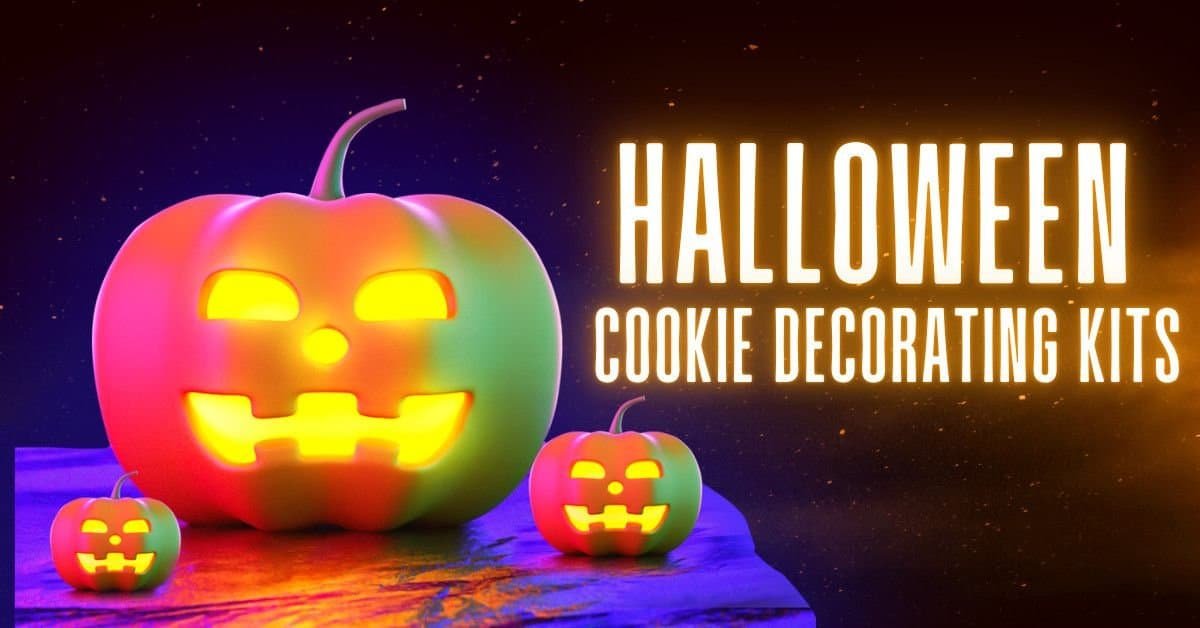 Best Halloween Cookie Decorating Kit with spooky pumpkin and ghost-shaped cookies decorated with colorful icing on a festive table.